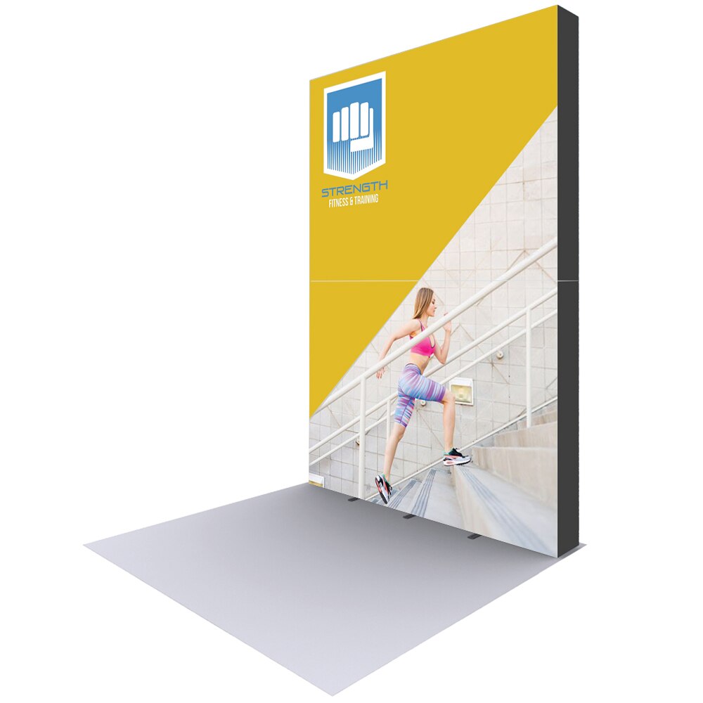 15 ft. Stacked Lumiere Light Wall® Configuration E Dual Edge Lights — Double Sided Graphic Only